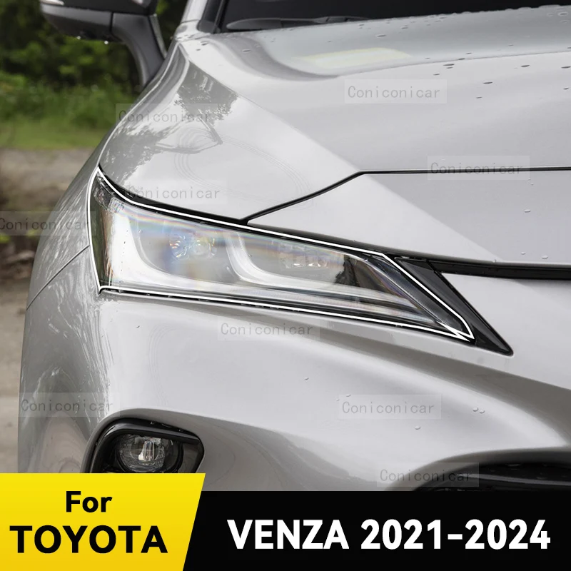 

For TOYOTA VENZA 2021 2024 2023 2022 Car Headlight Protective Cover Film Front Light Transparent TPU Headlamp Accessories