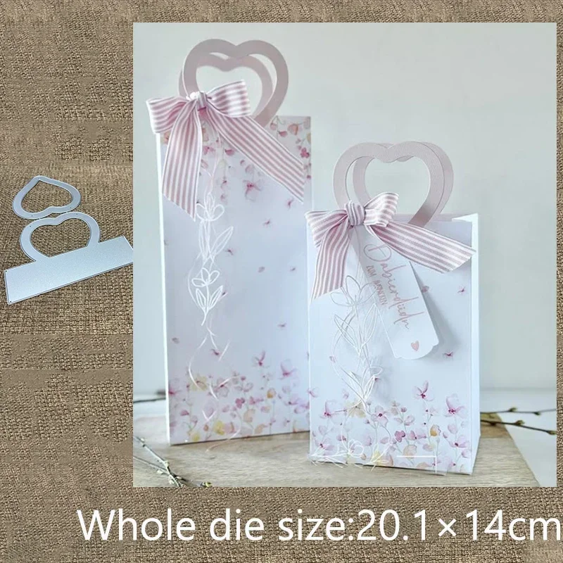 

Новая металлическая вырубная форма для трафаретов, вырубка в форме сердца для ручки сумки, вырубка для скрапбукинга, дизайн для тиснения на бумаге и карточках для альбомов