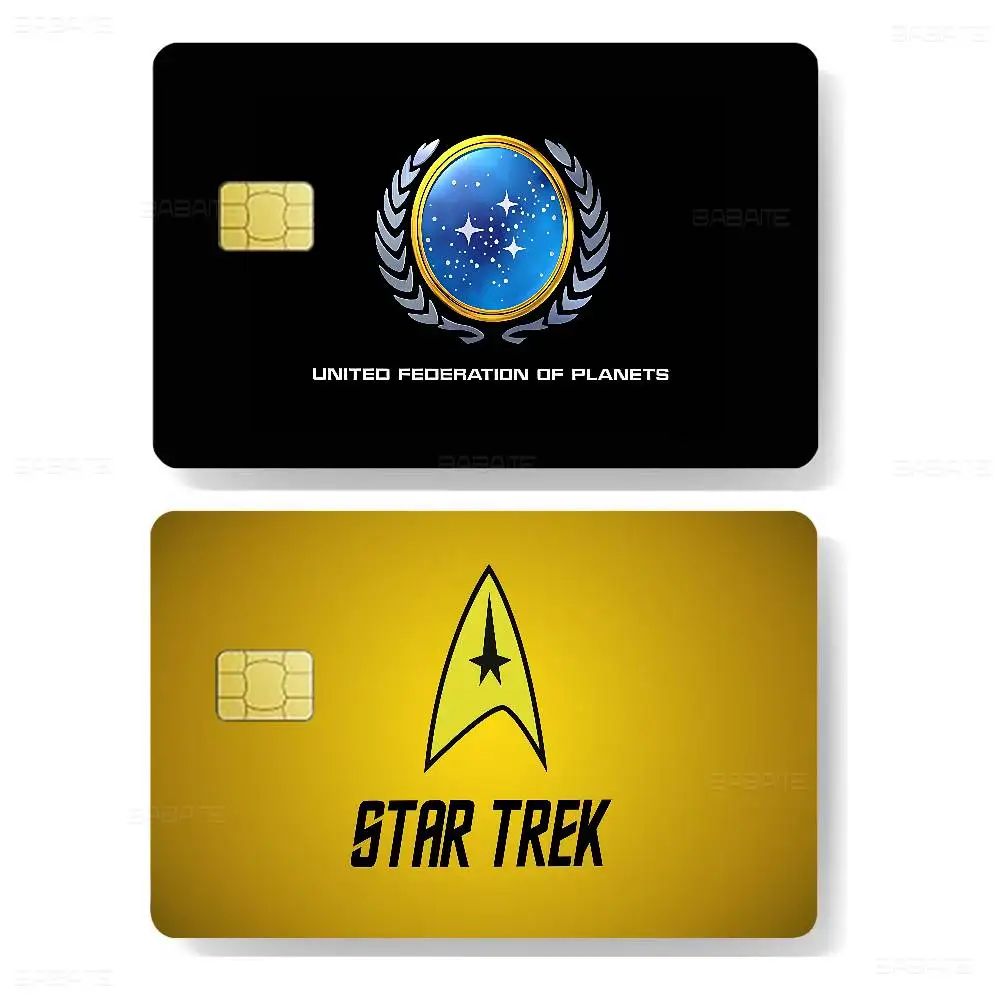TV S-Star T-Trek 2024 Anime Cartoon Skin Stickers Film Tape Case for Big Credit Debit Card Front Side