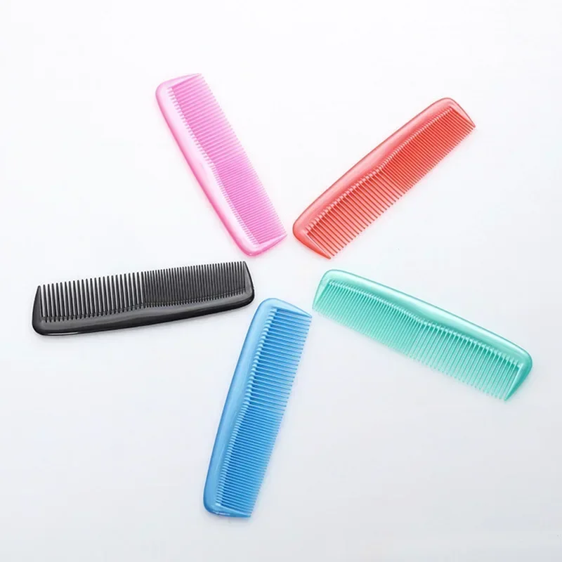 Mini Plastic Comb Small Hair Comb with Thick and Thin Teeth Portable Comb for Hotel Barber Accessories Women Hair Tools