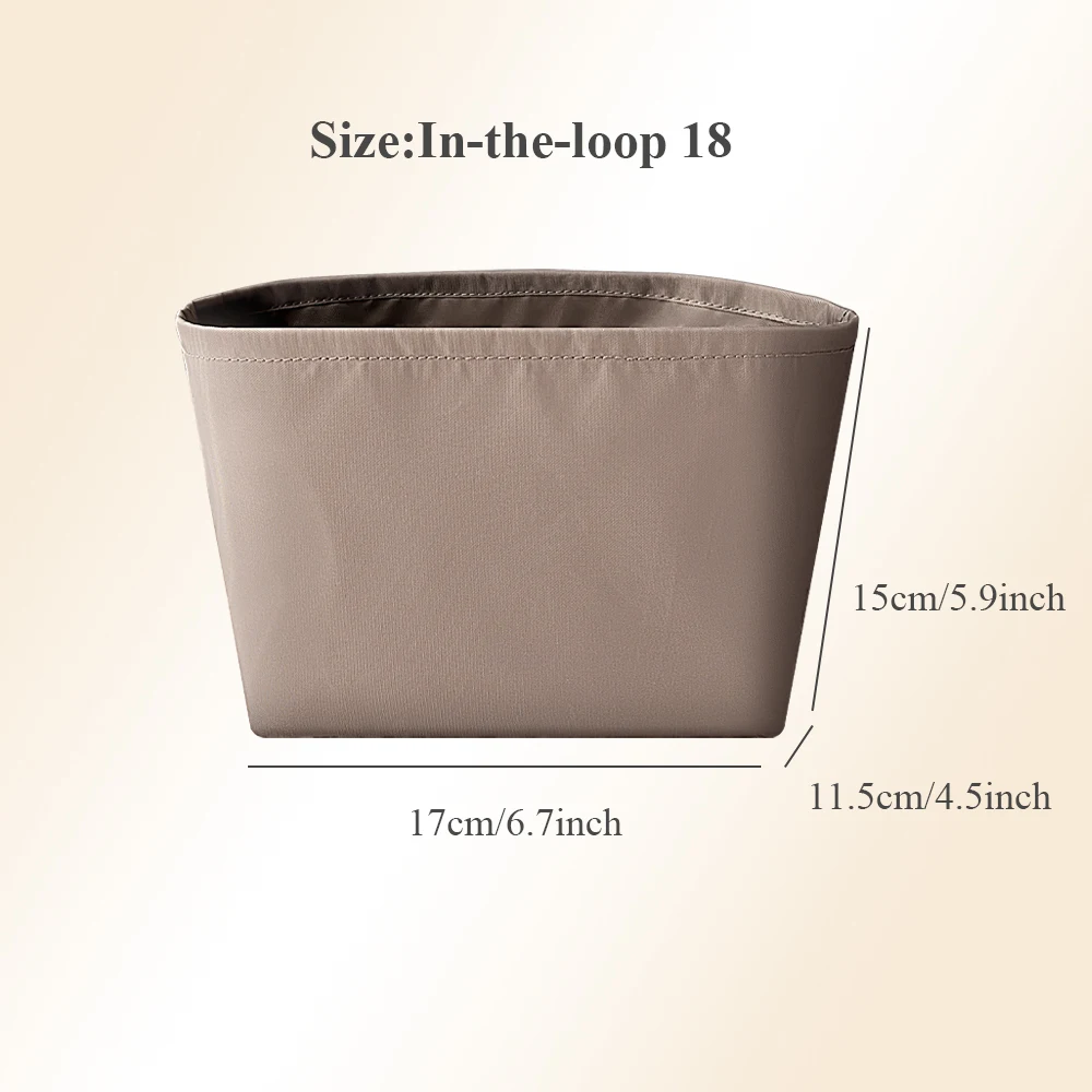 Purse Organizer Insert For Hermes In The Loop 18/23 Nylon Inner Liner Bag Makeup Storage Multi-funcational Drawstring Bag