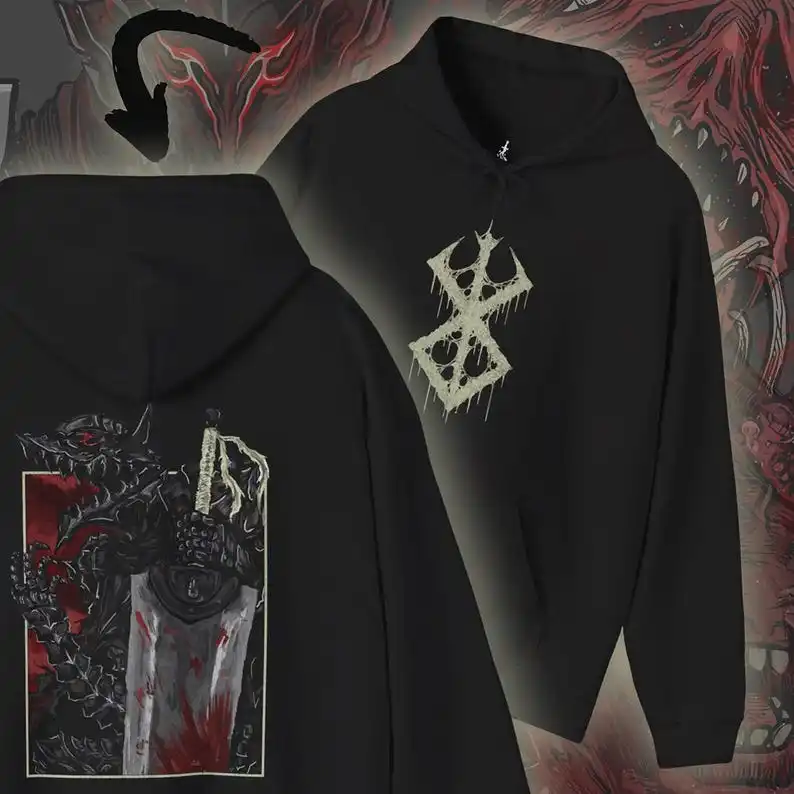 Berserker Frenzy Guts Armor Grim Hooded Sweatshirt