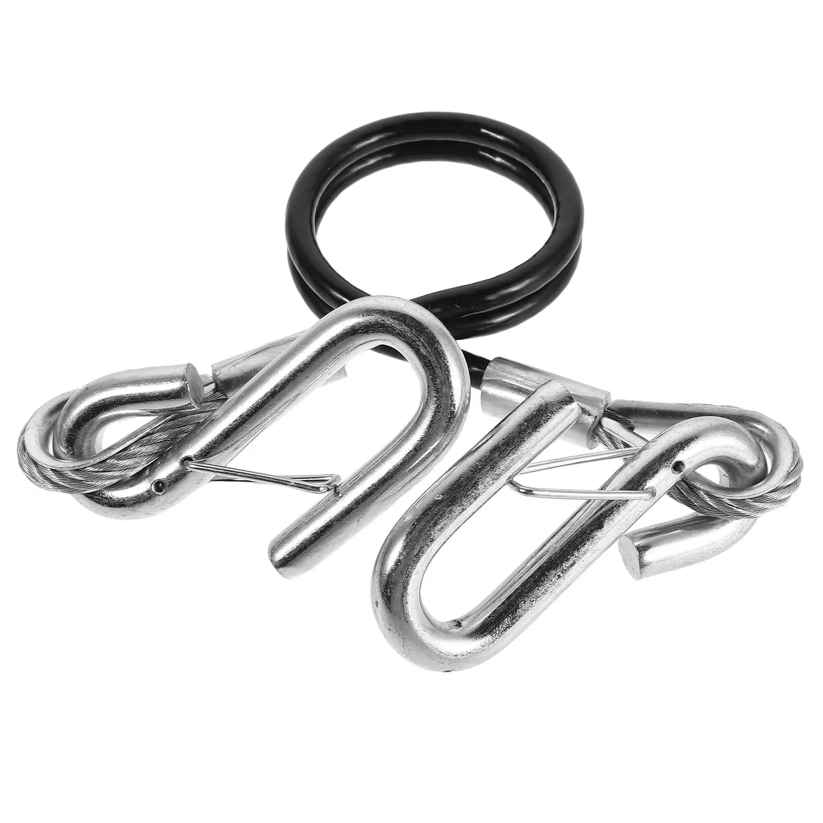 

Усиленные страховочные тросы для прицепов из пружинной стали с двойными крюками, всепогодные универсальные буксировочные тросы для перевозки транспортных средств