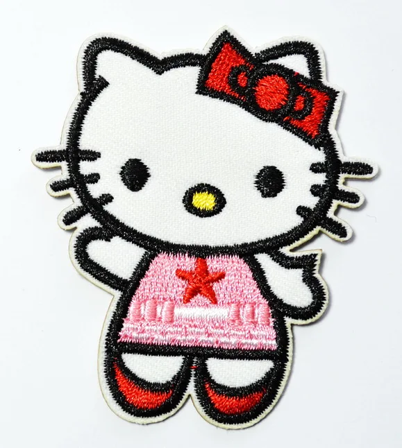 

1x STAR PET CAT PUNK KAWAII RED BUTTERFLY TIE EMBROIDERED IRON ON PATCH CLOTHES FOR CHILDREN'S CLOTHING DIY T-SHIRT (≈ 5.3*6cm)