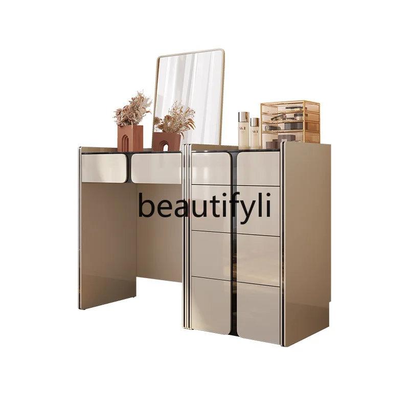 

Italian light luxury bedroom makeup table dresser chest cabinet integrated modern simplicity high sense