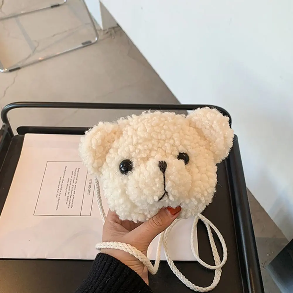 Cute Bear Little Girls Shoulder Bag Stuffed Mini Bags For Children Kids Cartoon Messenger Bags Animals Backpack Plush Purses