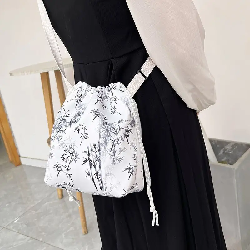 

Chinese Style Literature and Art Han Dynasty Single Shoulder Crossbody Bamboo Knot Small Mobile Phone Bag for Women