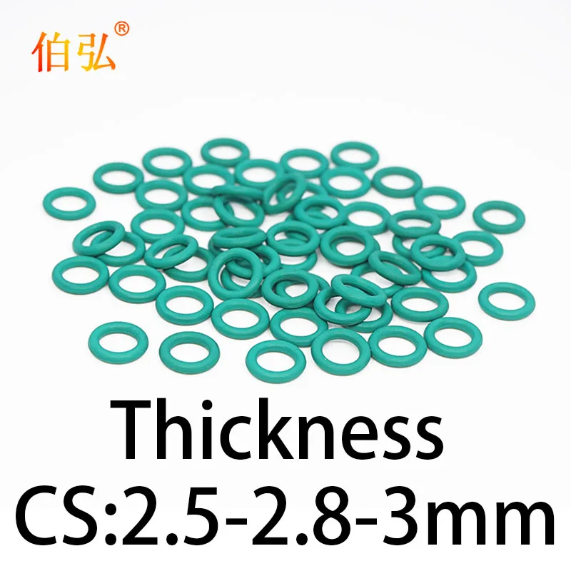 

O-ring thickness 2.5/2.8/3mm CS fluororubber FKM sealing temperature resistant gasket rubber ring complete in specifications