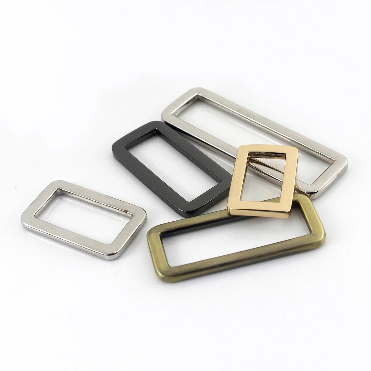 1Piece Metal Bag Strap Buckle Square Ring Loop Bag Adjustable Buckle for Leather Craft Bag Parts Handbag Garment DIY Accessory