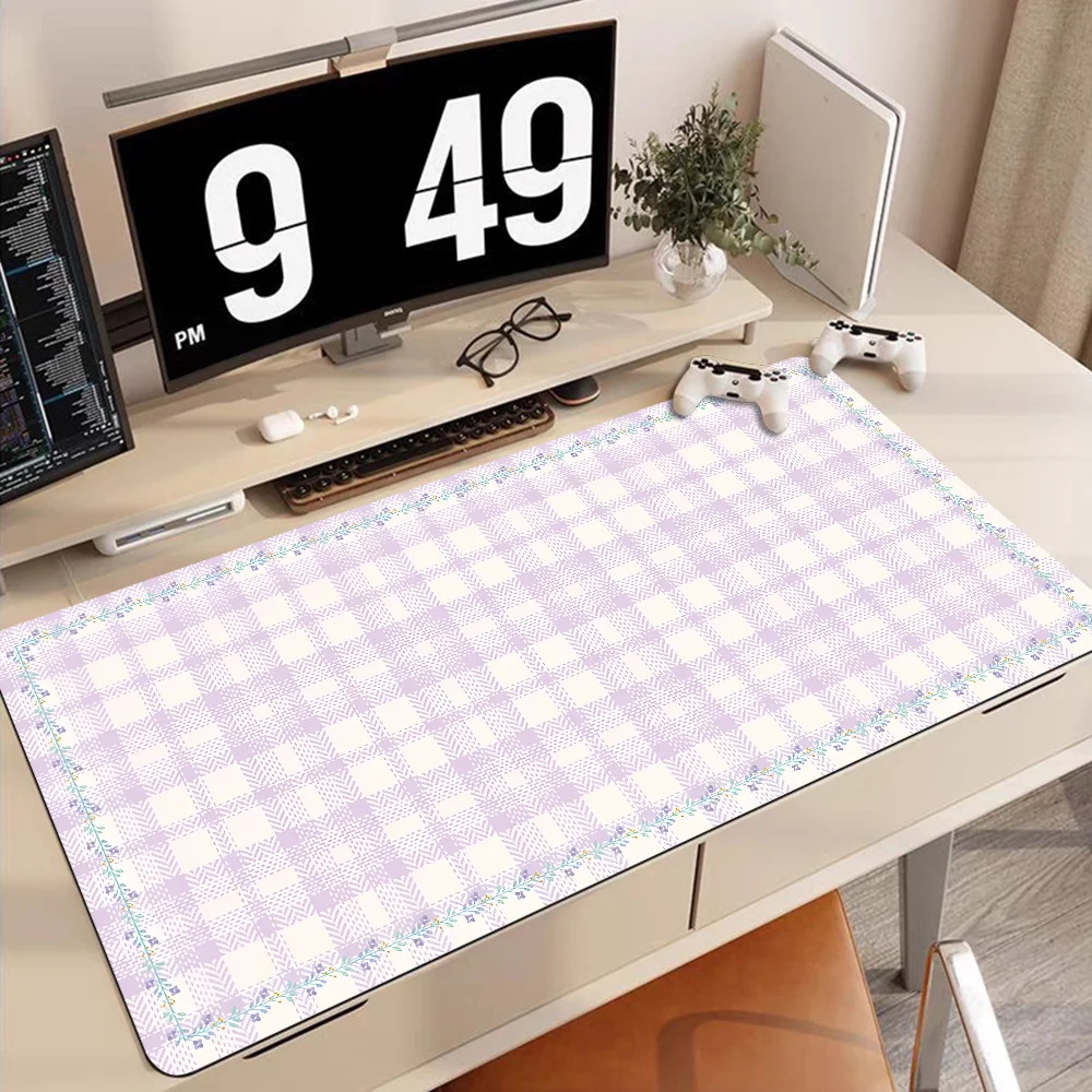 Checker pattern Simplicity Mousepad 90x40cm Big Keyboard Mat Table Mat Students Gamer Desktop Mousepad Gaming Mouse Pad  Carpet