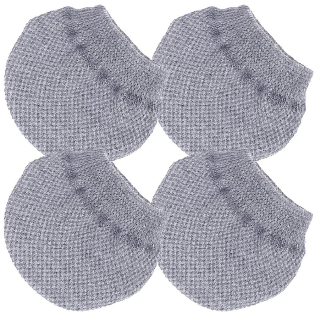 

4 Pcs Furniture Legs Pads Trolley Case Wheel Cover Chairs Covers Socks Grey Feet