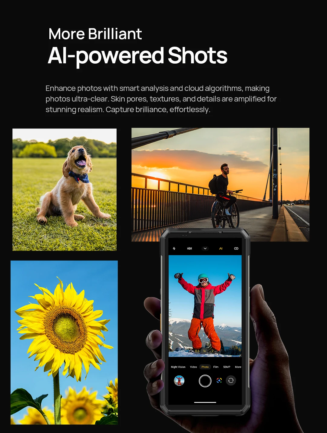 Ulefone Armor 34+ 5G Rugged Phone Smartphone Android 15 25500mAh 66W Up to 32GB+512GB 6.95" 120Hz Display Versatile LED Light
