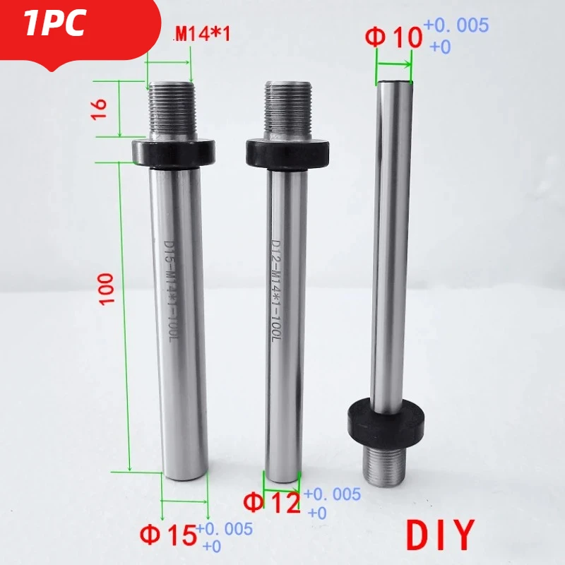 1PC High precision woodworking chuck connecting rod DIY spindle chuck connecting shaft thread M14 x 1