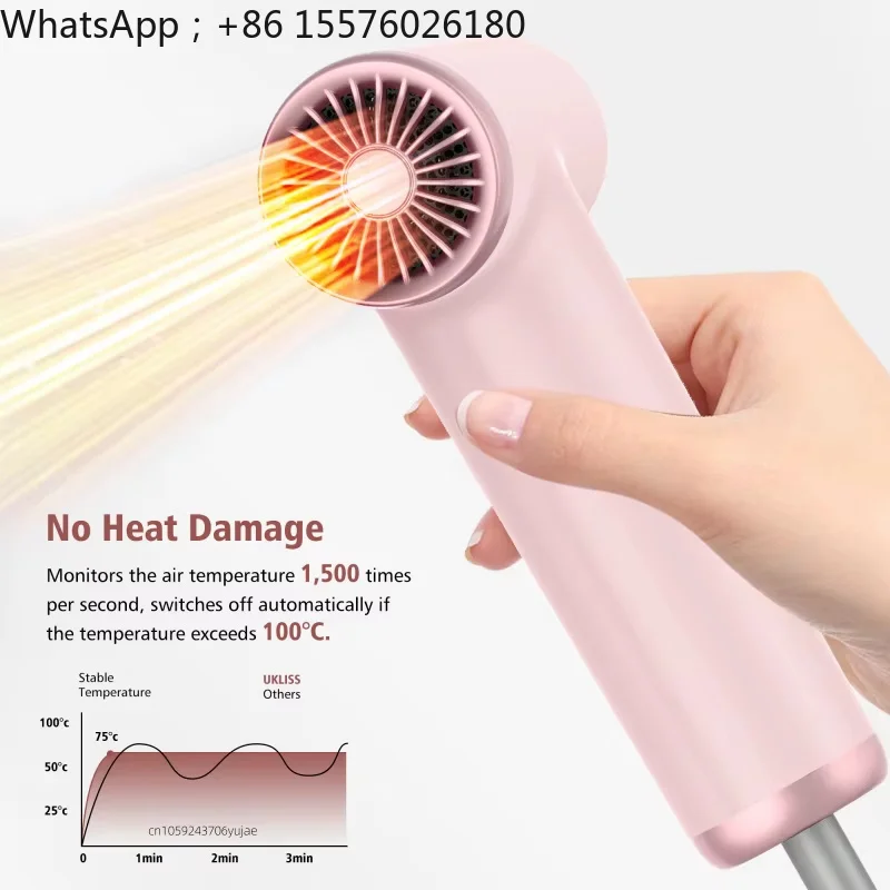 Mini Portable Hair Dryer 110000RPM High Speed Brushless Motor Fast Drying Negative Ion Blow Dryer