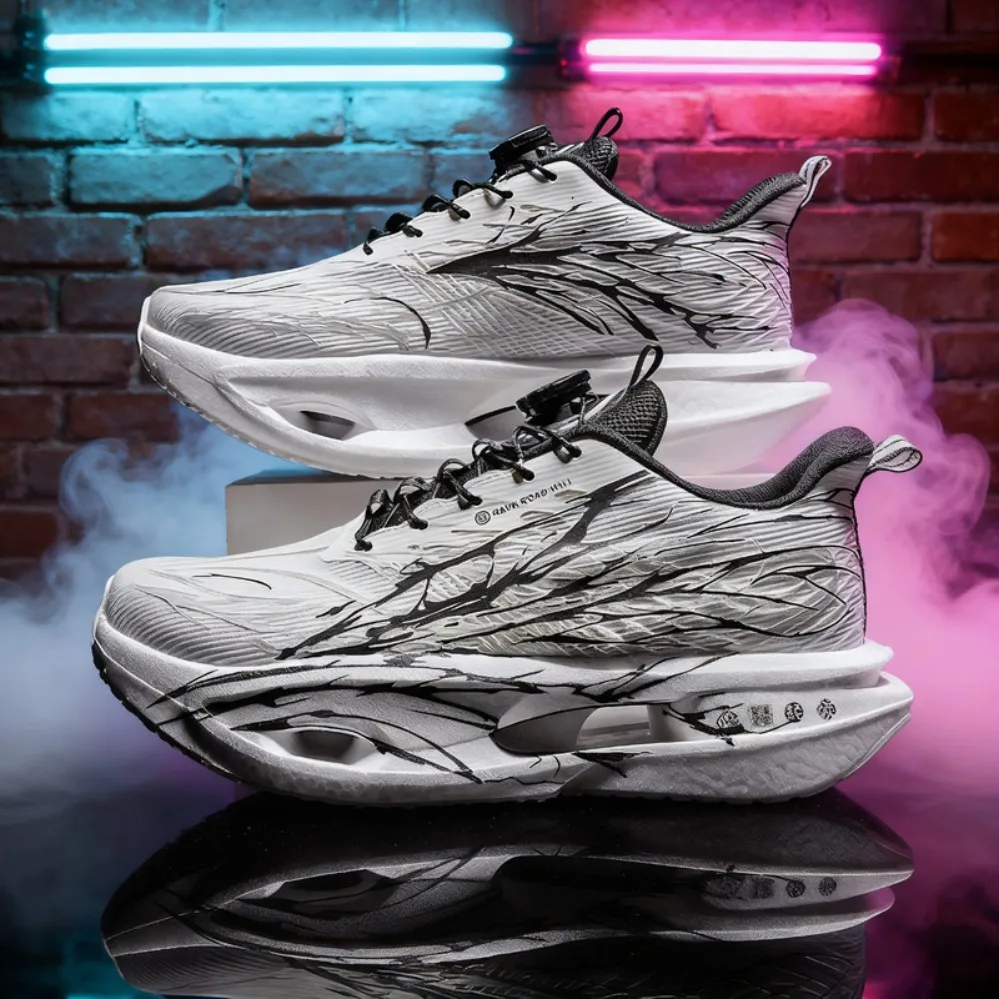 Men Sports Shoes Trend Breathable Men Running Shoes Carbon Board Marathon Lightweight Women's Comfortable Sneakers