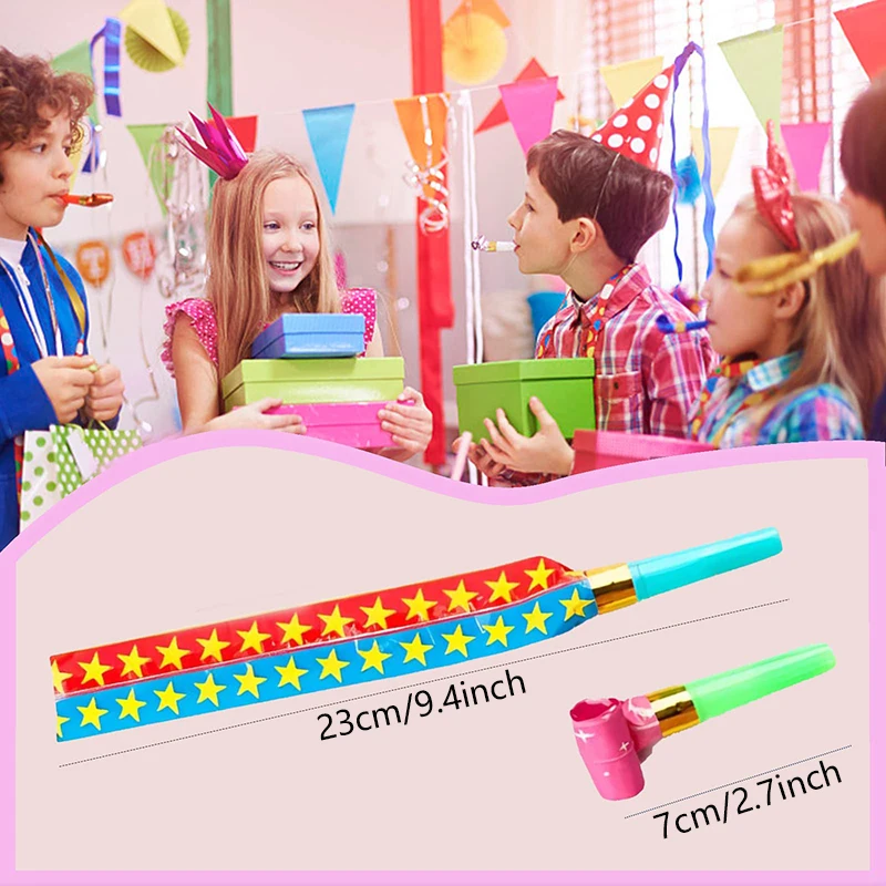 Lot De 20 Sifflets Souffleurs De Fête – Enrouleurs De Fête En Papier Et Plastique – Couleurs Aléatoires – Anniversaire, Noël
