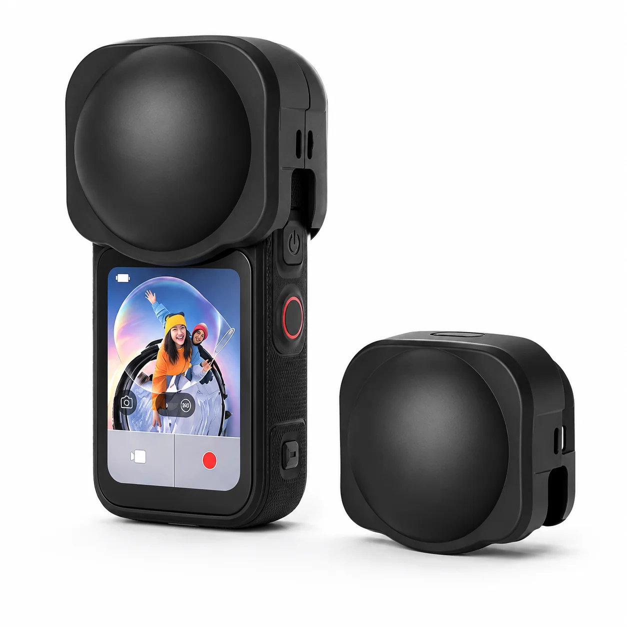 Lens Protection Cover for Insta360 X6, Soft Silicone Shock-Absorbing Protective Cap, Anti-Scratch, Easy On Off, Lightweight 30g