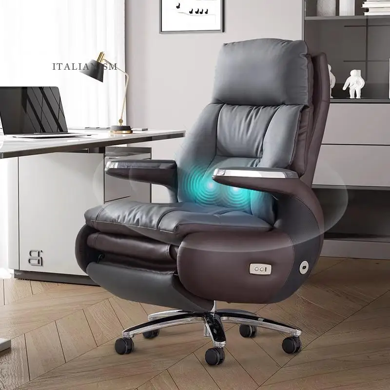 

Leather Bedroom Office Chair Vanity Salon Desk Swivel Study Ergonomic Office Chair Living Room Silla Oficina Theater Furniture