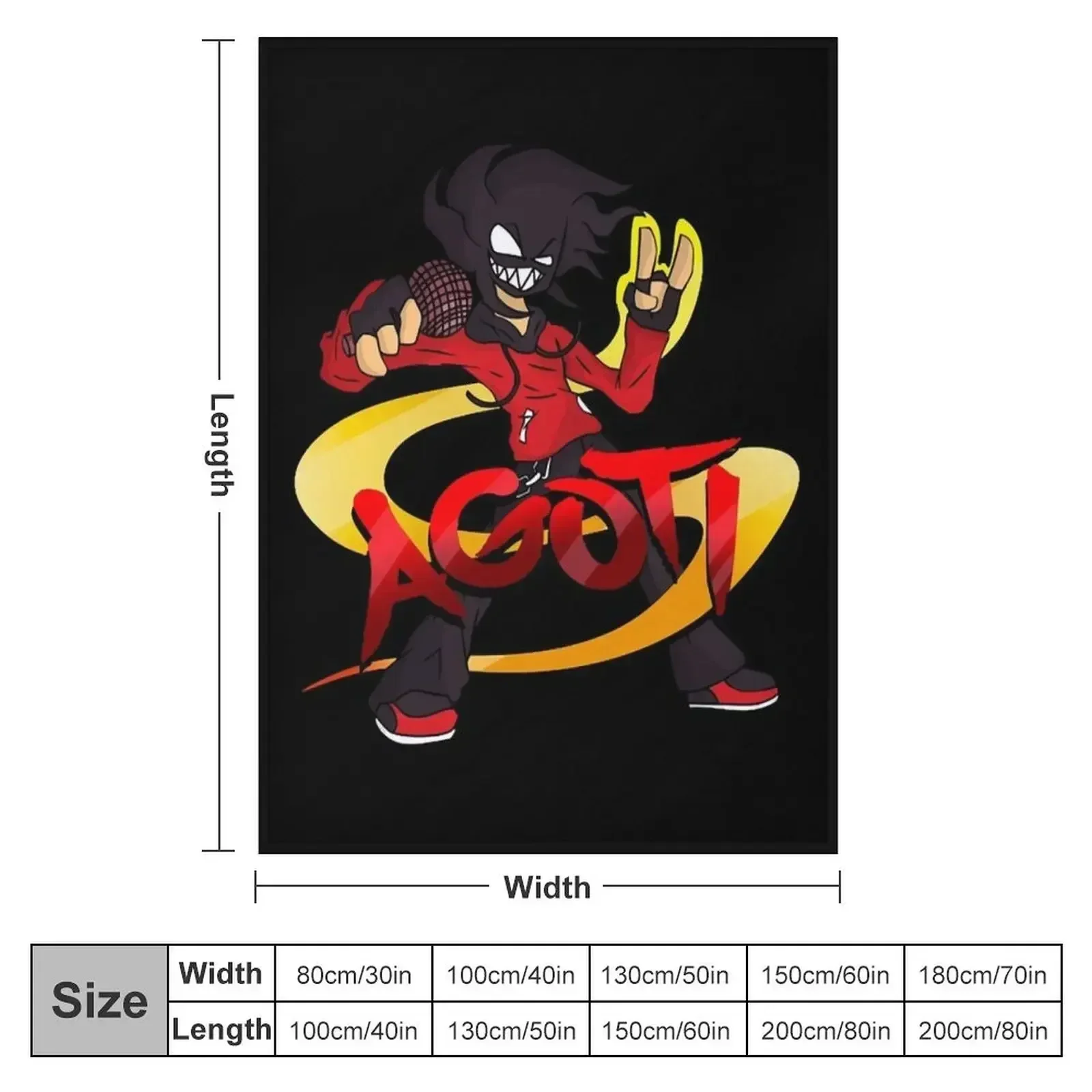 new AGOTI fnf mod character Graffiti Throw Blanket Nap Beach Extra Large Throw Soft Big manga Loose Blankets