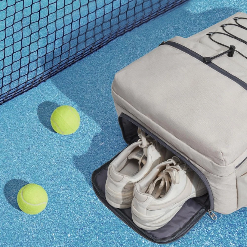 

Tennis Bag Portable Tennis Backpack Large Capacity Ball Pack Racket Storage Daypack Outdoor Pickleball Bag with Shoe Compartment