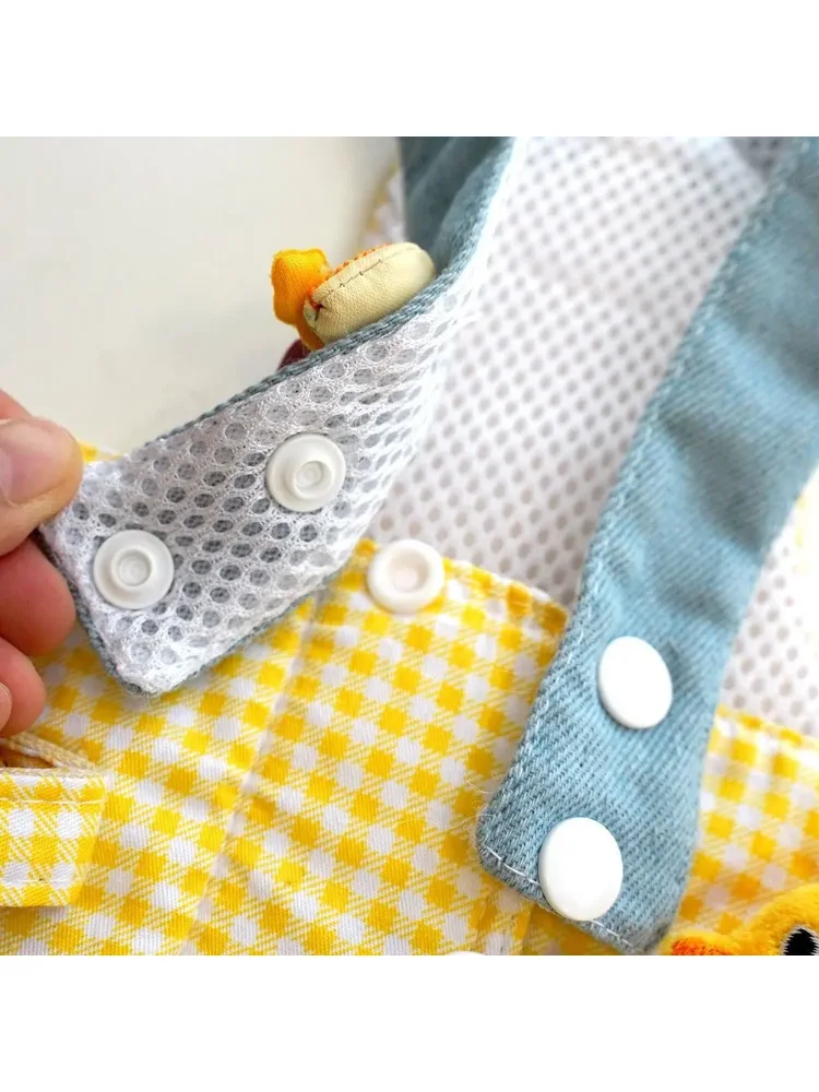 3 Pcs/Set Breathable Fabric Pet Traction Rope Set Duck Frog Design Cute Hat Dog Leash Puppy Clothes Outgoing Cat Chest Harness