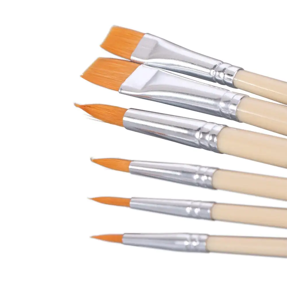 

12pcs Handmade Soft Fiber Paint Brush Set Plastic Soft Grip Nylon Painting Pen Traditional Lightweight Hook Line Pen School