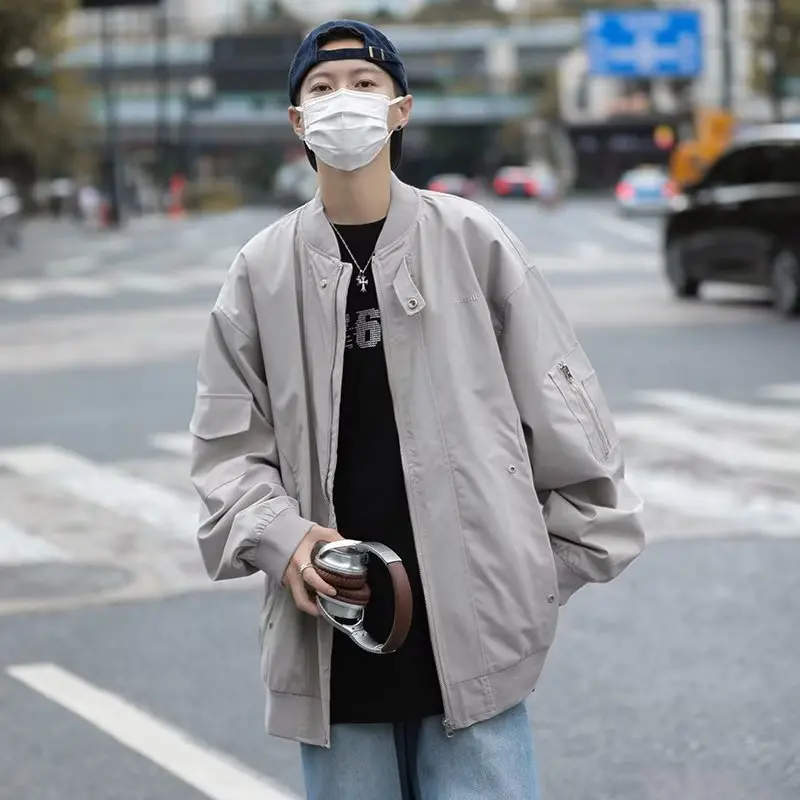 

Мужская повседневная рабочая куртка-бомбер в американском ретро-стиле, большие размеры, 250 пу, осенняя коллекция