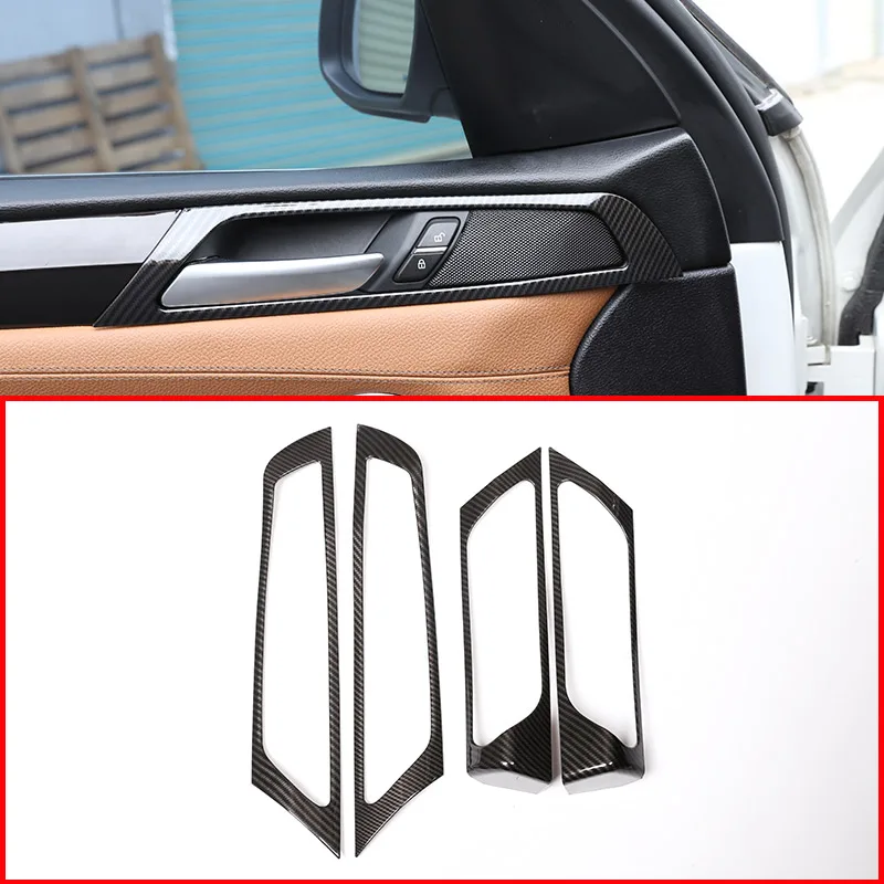 

Carbon Fiber For BMW X3 F25 2014-2017 ABS Plastic Car Interior Door Handle Frame Trim Accessories