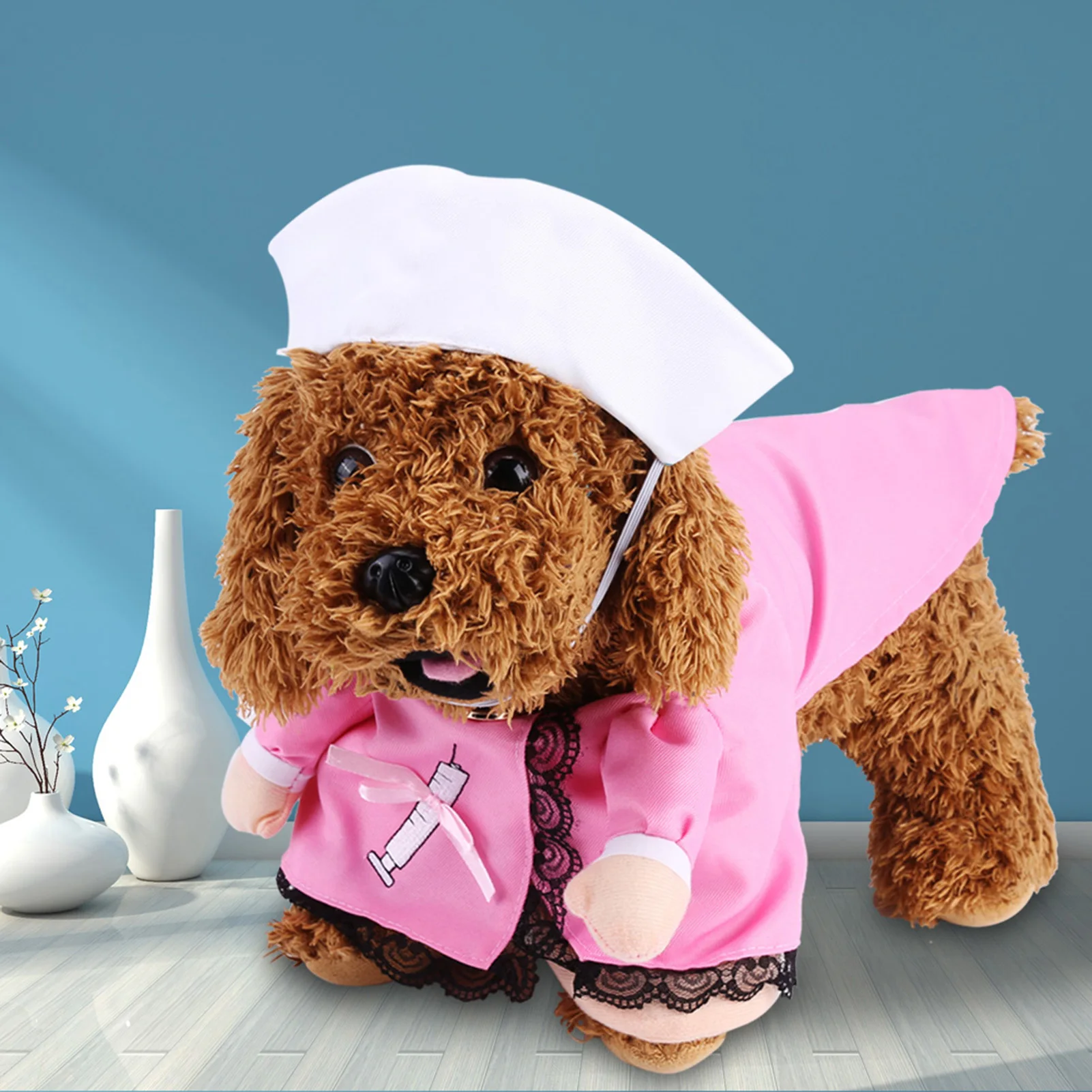

Funny Pet Puppy Dog Cat Outfit Cosplay Nurse Clothes Christmas Halloween Theme Party Costume