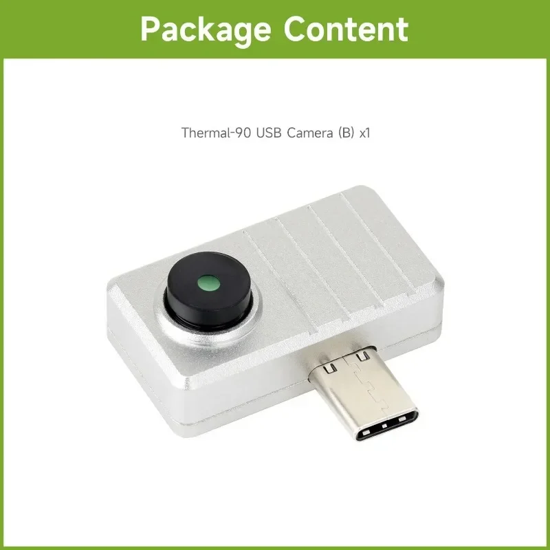 كاميرا التصوير الحراري بالأشعة تحت الحمراء للهواتف الذكية Waveshare (B) خيارات التوصيل والتشغيل بمنفذ Type-C لـ FOV، حافظة من سبائك الألومنيوم