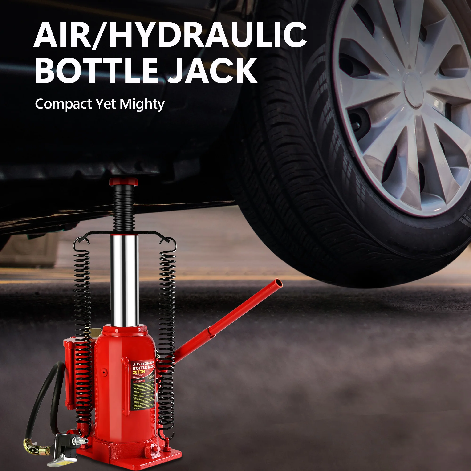 20 Ton Air Hydraulic Bottle Jack, with Manual Hand Pump Used for The Maintenance of Automobiles, Agricultural Vehicles