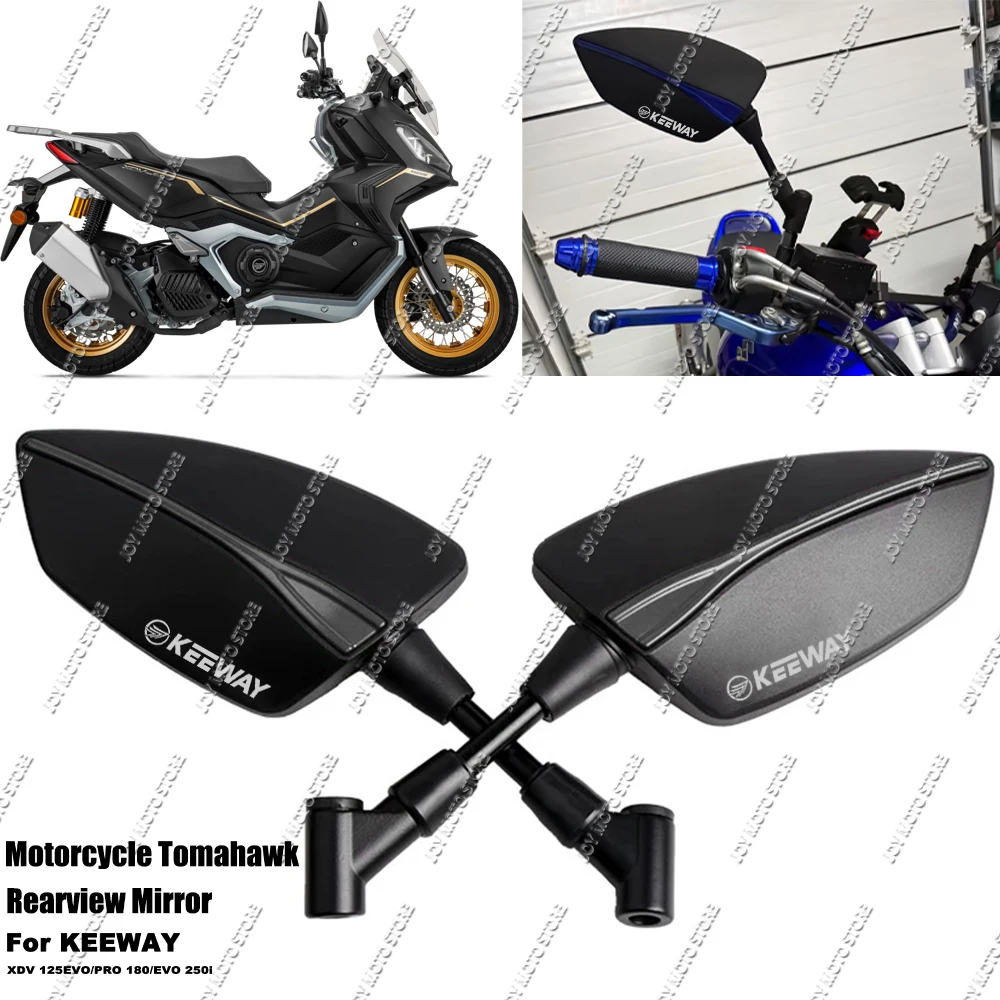 

For Keeway XDV 125EVO/Pro 180/Evo 250i Universal CNC Aluminum Tomahawk Rearview Mirrors 8mm 10mm Motorcycle Side Mirrors