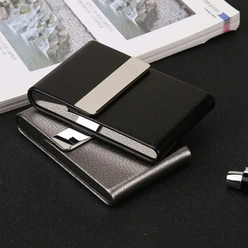 PU Cigarette Case Men's Portable Thick 7-piece Medium-sized, 9-piece Leather Cigarette Case, Gift Cigarette Case view 3