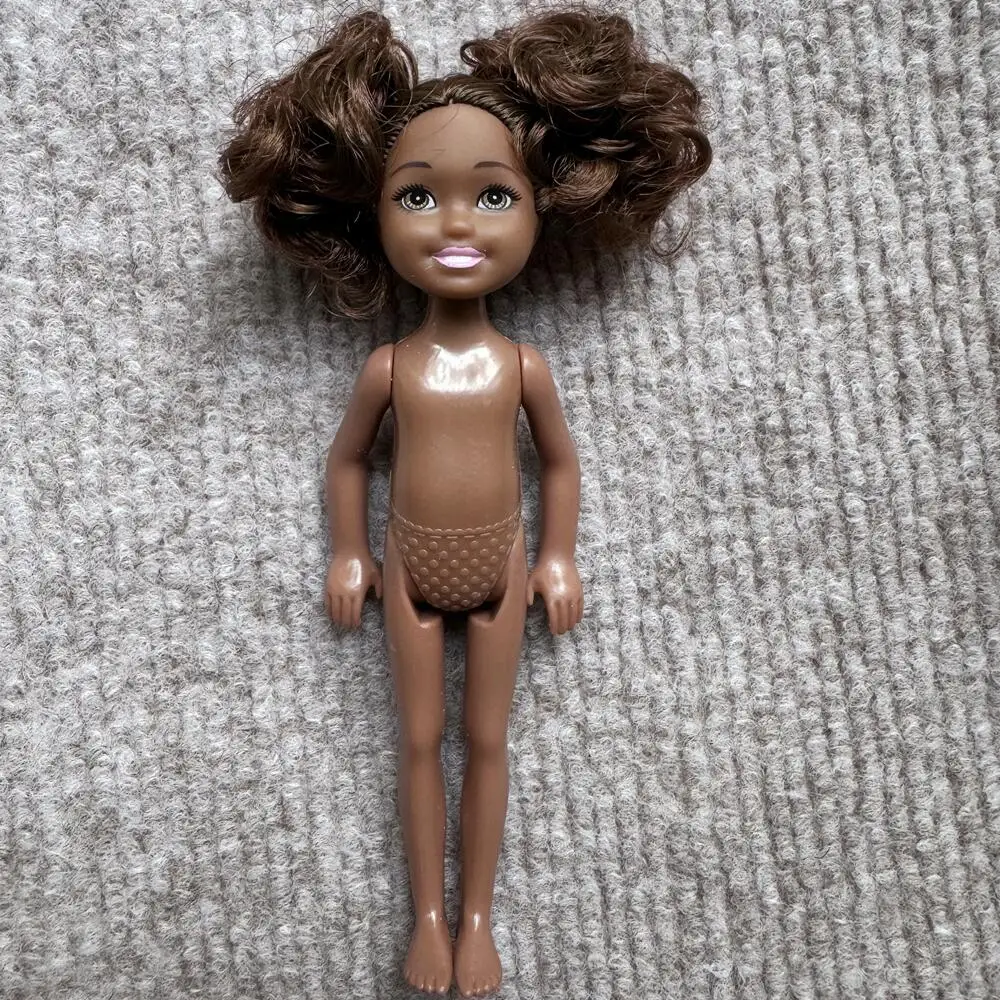 Mini Kelly de 13cm para niños y niñas, 5 pulgadas, piel ordinaria oscura, cuerpo desnudo, Bjd 1/12, juguetes para niños, regalos de cumpleaños
