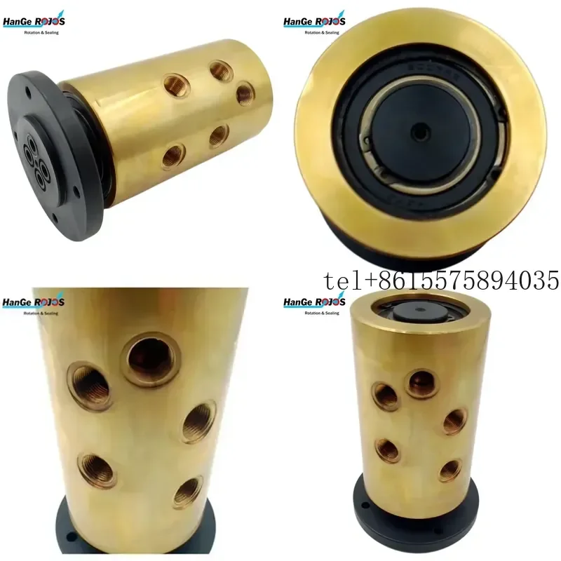 hot H1379-160 Multi-Channel Hydraulic Rotary Union 4-Passages Multiport Rotating Unions Air Swivels BSP Inlet 3/8 Polished