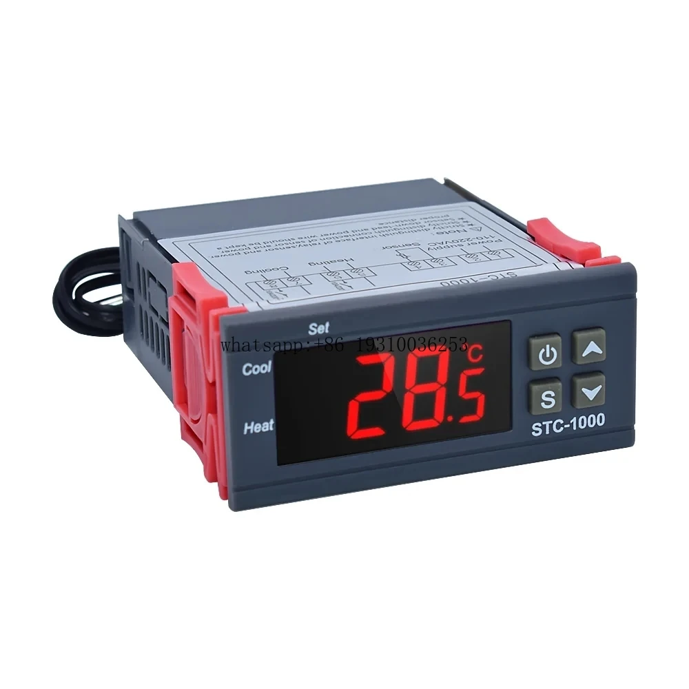 

Digital Temperature Controller Thermostat Thermoregulator Incubator Relay LED 10A Heating Cooling STC-1000 STC-3000 12V 24V 220V