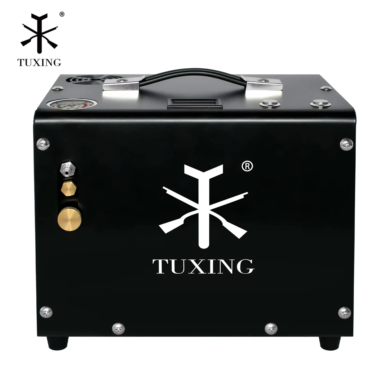 

TUXING TXET062 Воздушный компрессор PCP 300 бар Компрессор высокого давления 4500 фунтов на квадратный дюйм Встроенный адаптер питания 12 В для пневматической винтовки для подводного плавания