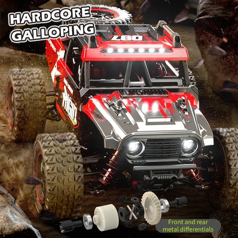 JJRC C8805 auto telecomandata ad alta velocità 4WD Raytheon fuoristrada 2.4G senza spazzole arrampicata elettrica fari a LED giocattolo per bambini