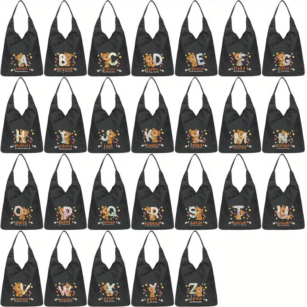 حقيبة تسوق نسائية مخصصة ذات سعة كبيرة للتنقل على شكل دب كرتوني