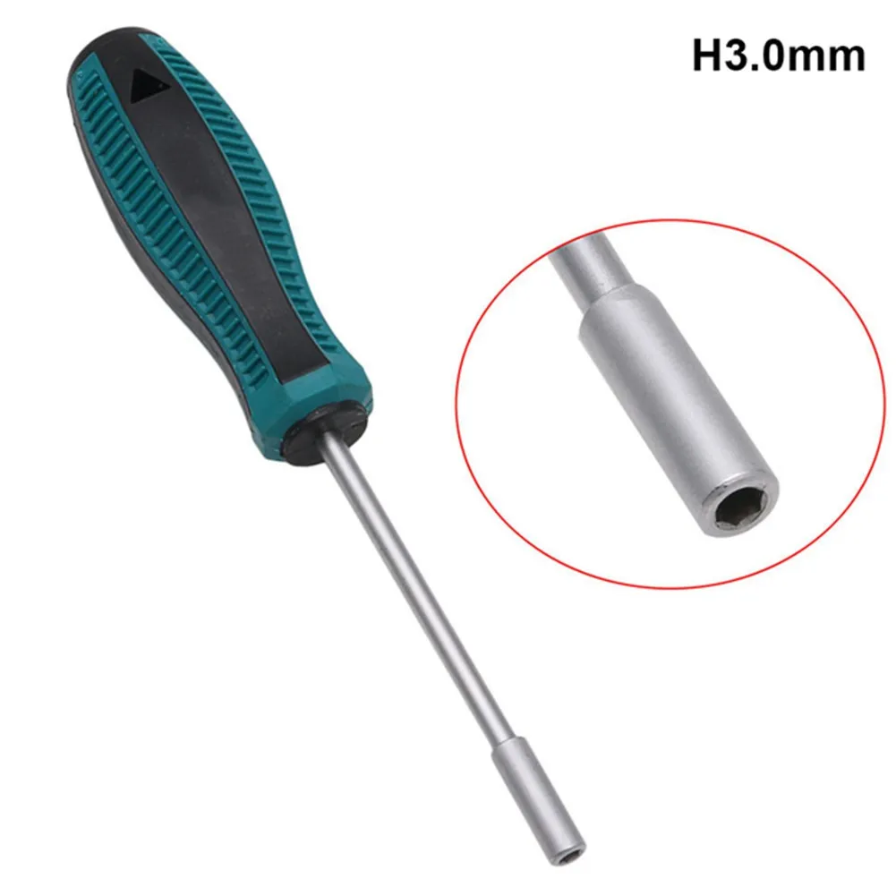 3/3.5/4/4.5/5/5.5/6mm Socket Screwdriver Steel Socket Wrench Hex-Key Spanner Nut Driver Hexagonal Screw Driver Repair Tools