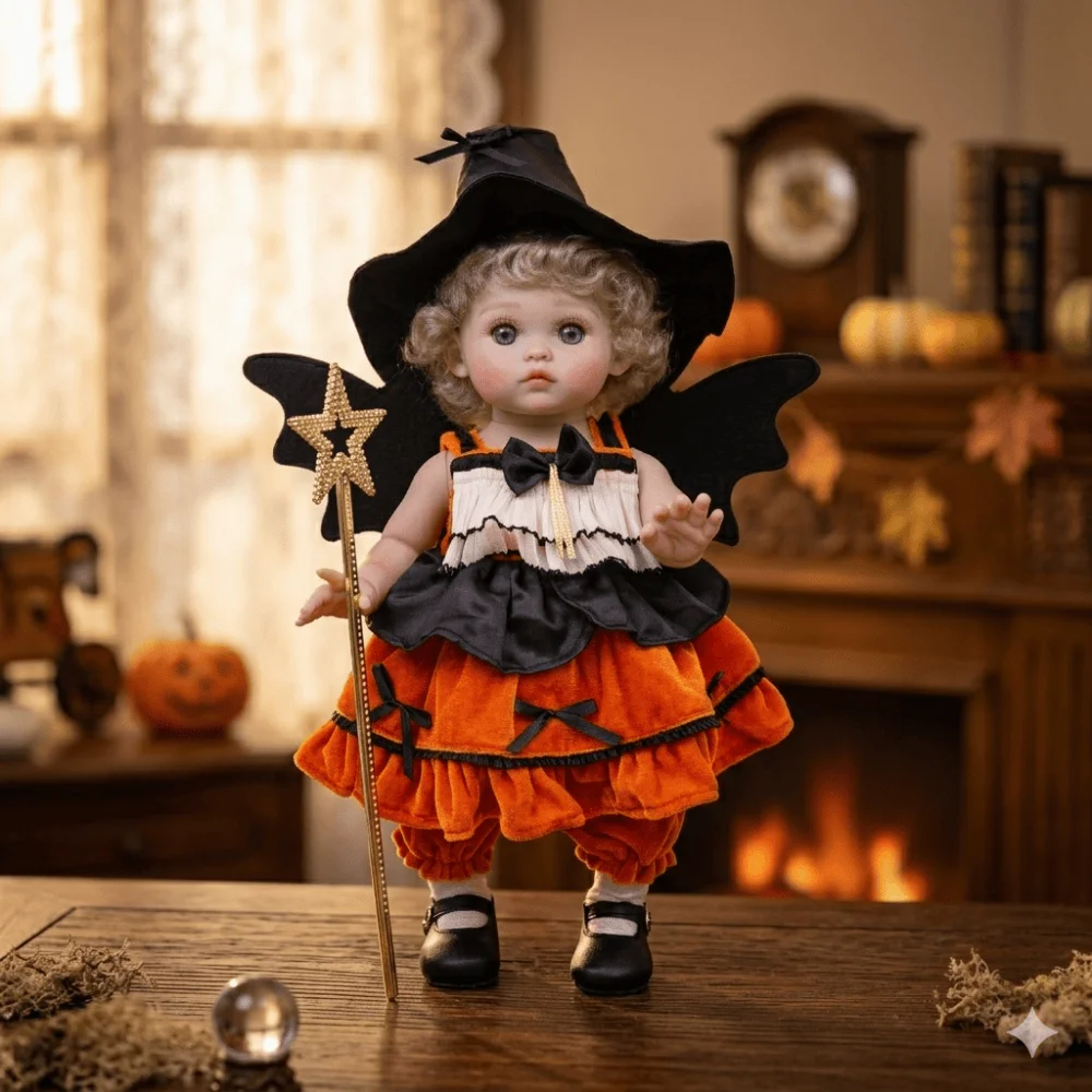 

Cloveray Authentic 18-inch Reborn Baby Dolls Vinyl Doll Cute Toy Hobby Collecting Original Handmade Children's Halloween Gifts