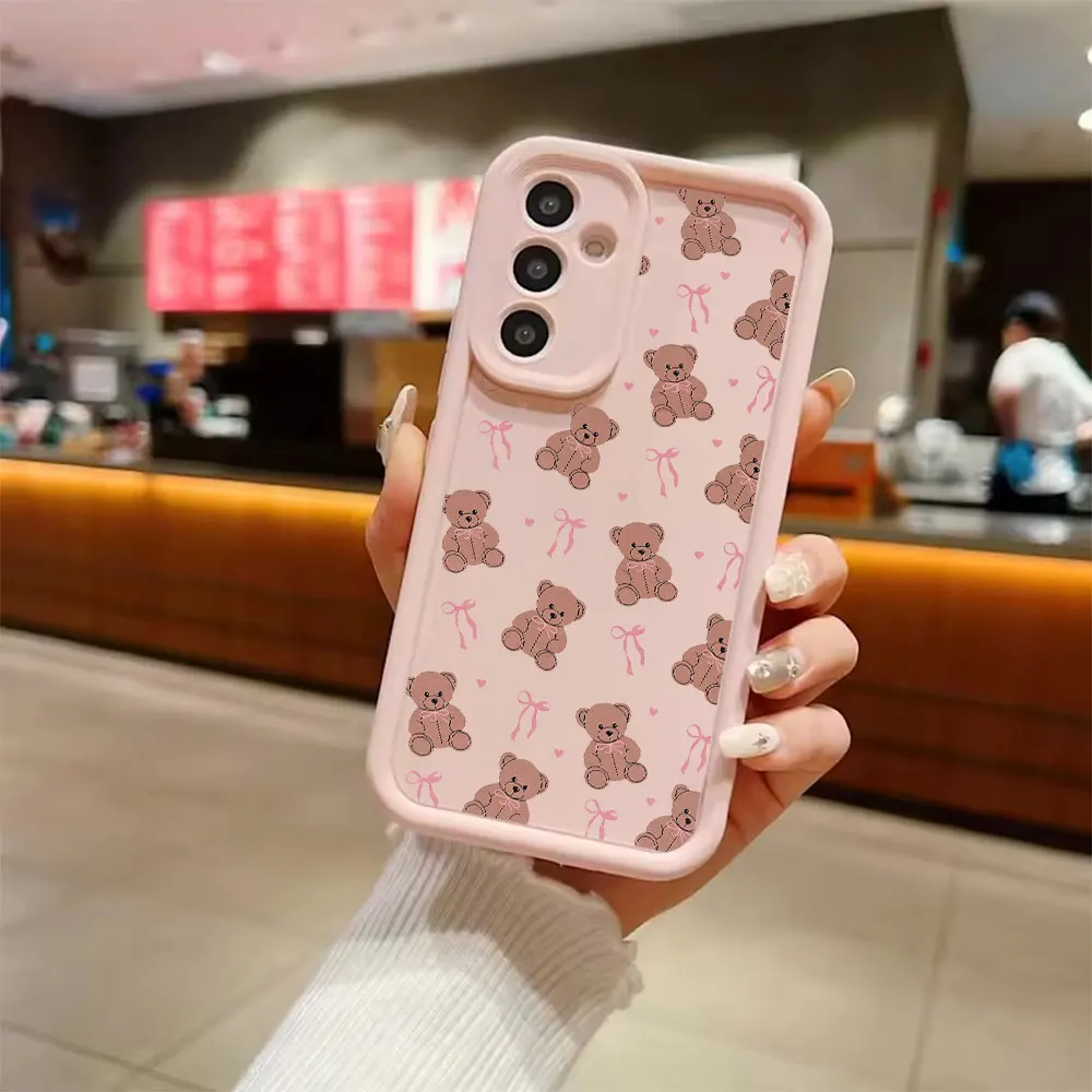 Soft TPU Cover For Samsung Galaxy A73 A72 A71 A56 A55 A54 A53 A52 A52s A50 A50s 5G 4G Silicon Protection Phone Case Lovely Bear view 2