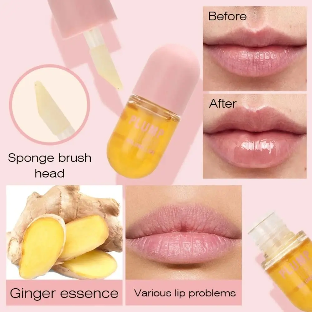 Long Lasting Lip Plumper Oil, Gloss instantâneo, Máscara de dormir, Aumenta o volume dos lábios, desvanecer-se Lip Lines, Lip Serum, Colágeno, Novo