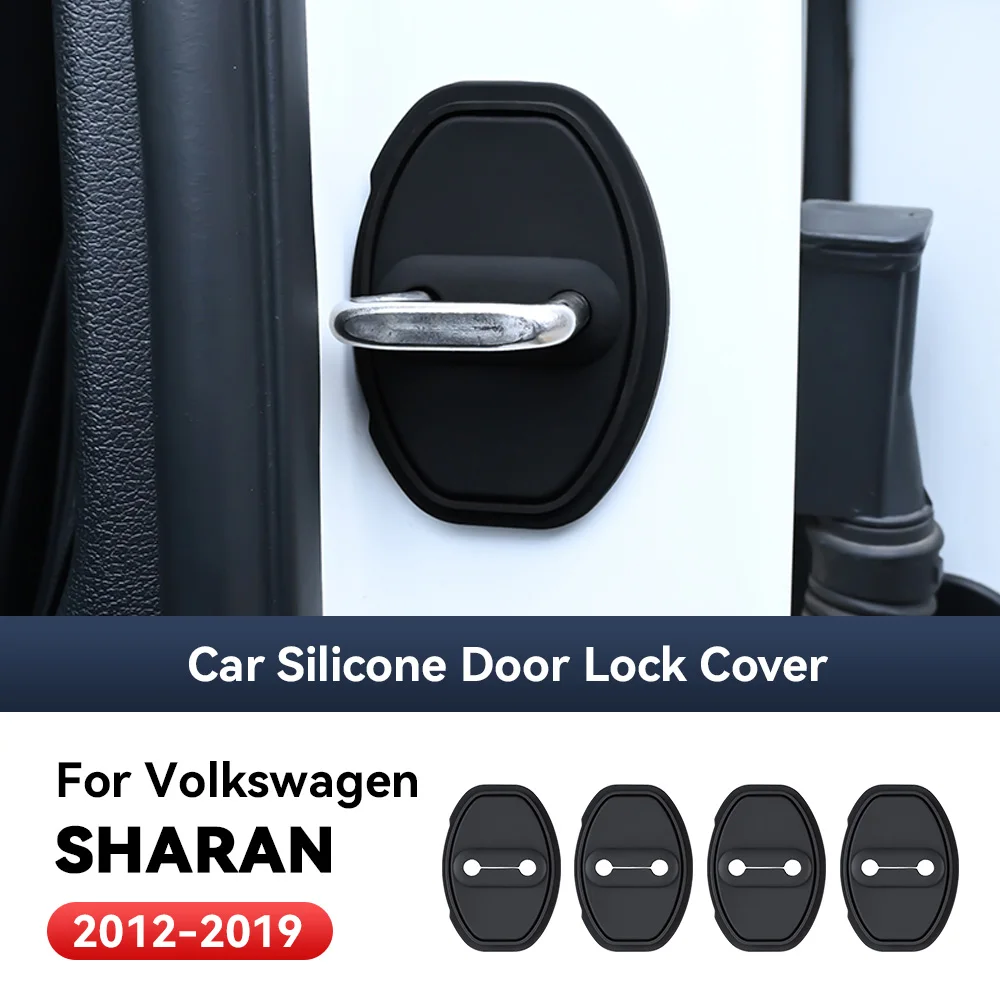 

4 шт., аксессуары для украшения автомобиля, силиконовая защита, автоматический дверной замок, защелка, амортизатор, чехол для Volkswagen Sharan 2012-2019