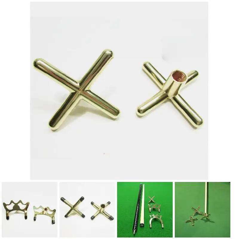 2pcs Set Brass Bridge Head Pool Cue Stick Frame Pole Accessories For Snooker Billards 9 Ball