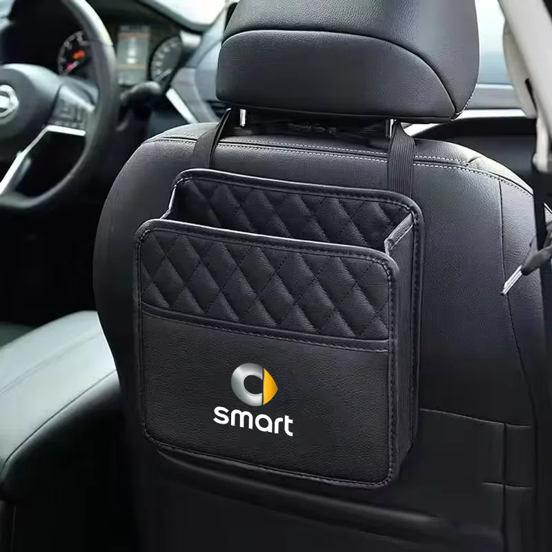 Car Backseat Storage Box Car Organizer Auto Waterproof Phone Pocket For Smart 451 brabus Smart 453 fortwo forfour