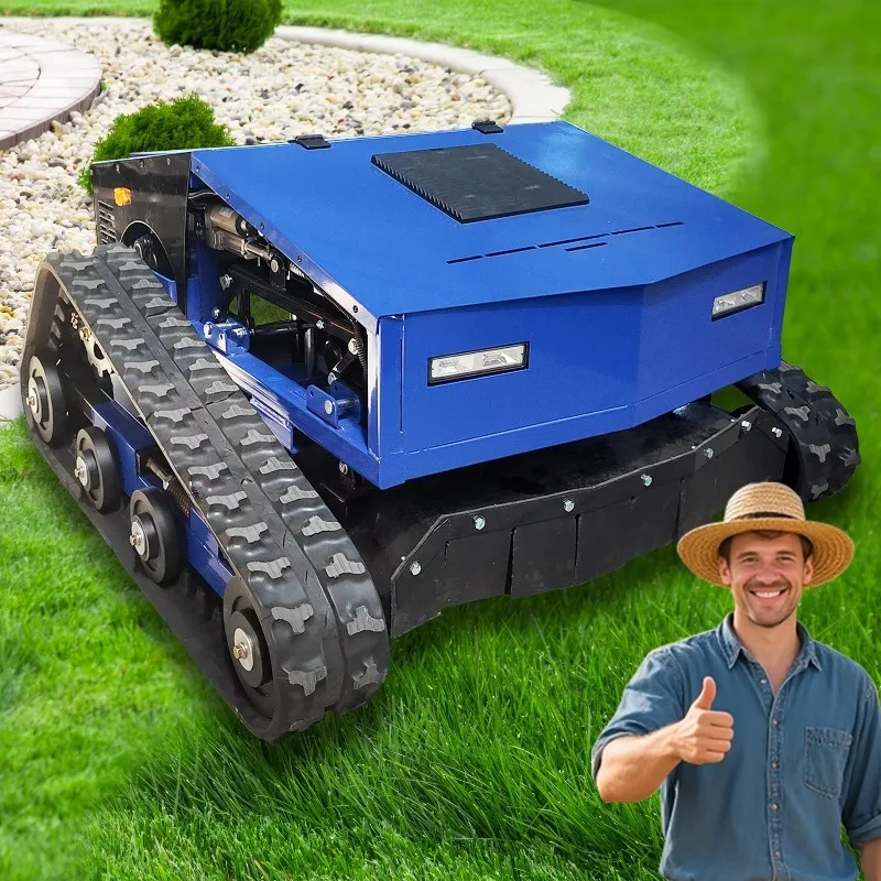 

New Arrival Mini Farm 500mm 800mm 1000mm RC Home ic Power For Grass Cutting Crawler Lawn Mower