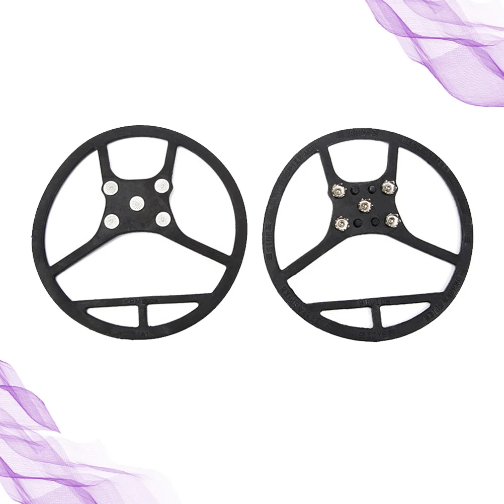 1 زوج الجليد المربط ترصيع المعادن سيليكون الفرقة مرنة بسط أحذية الثلوج غطاء عدم الانزلاق الشتاء قبضة الأشرطة المرابط حجم L #2