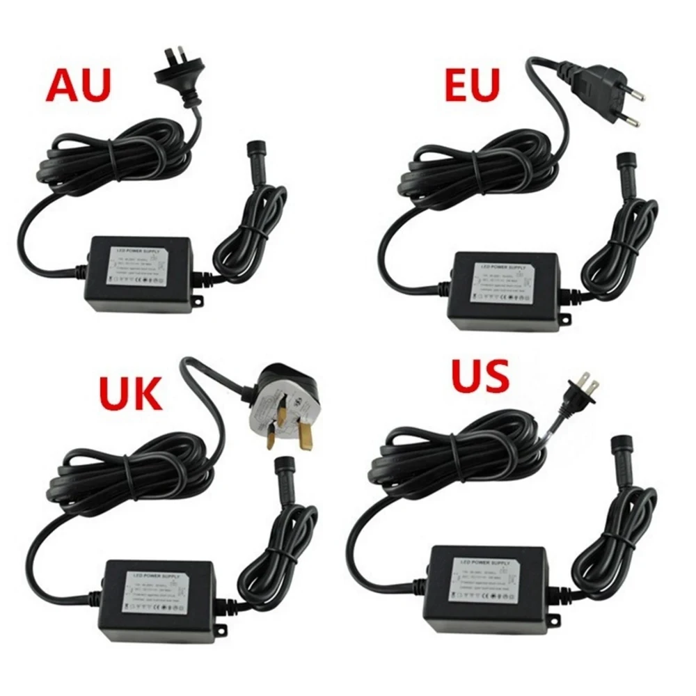 IP67 Waterproof 12V 15W Power Supply LED Driver Transformer for LED Deck Lights Outdoor or Indoor EU US UK AU Plug Input 90-265V