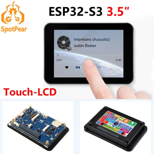 Waveshare ESP32-S3 pantalla táctil LCD de 3,5 pulgadas N16R8 placa de desarrollo compatible con Wi-Fi Bluetooth